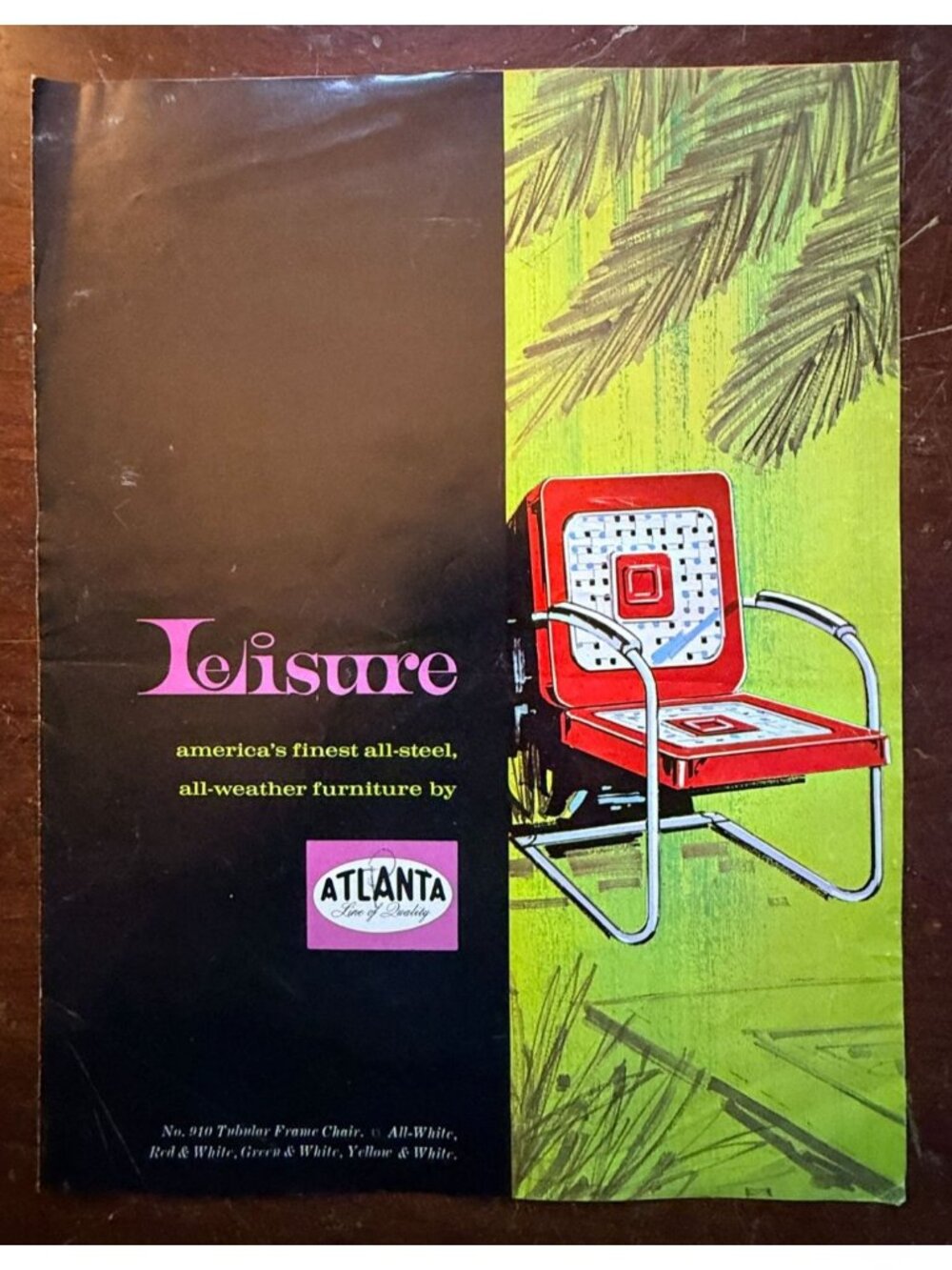 Vintage Leisure Atlanta Outdoor Furniture Line Catalog Advertisement MCM